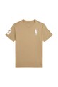 Βαμβακερό μπλουζάκι Polo Ralph Lauren στρογγυλό μπεζ 323832907068