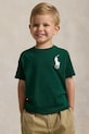 Βαμβακερό μπλουζάκι Polo Ralph Lauren στρογγυλό πράσινο 322832907067