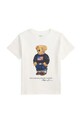 Παιδικό βαμβακερό μπλουζάκι Polo Ralph Lauren στάμπα λευκό 322P00508001