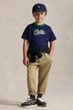 Otroška bombažna kratka majica Polo Ralph Lauren mornarsko modra 322P02588001
