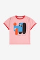 Bobo Choses tricou de bumbac pentru copii Doggy Mate 225AC002 roz AW25