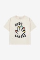 Bobo Choses t-shirt bawełniany dziecięcy High Five 225AC004 biały AW25