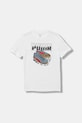 Puma t-shirt bawełniany dziecięcy GRAPHIC Sneaker Tee B nadruk biały 689939