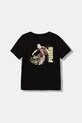 Puma t-shirt bawełniany dziecięcy MID90s Graphic Tee I B nadruk czarny 688464.