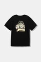 Puma t-shirt bawełniany dziecięcy MID90s Graphic Tee II B 688465. czarny AW25