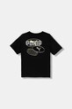 Детска памучна тениска Puma ESS LOGO LAB Relaxed Execution Tee B памук черен 688984.