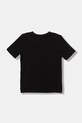 Puma t-shirt bawełniany dziecięcy ESS BLOCK Small Logo Tee B 689120. czarny AW25