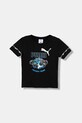 Puma t-shirt bawełniany dziecięcy PUMA X HOT WHEELS Graphic Tee nadruk czarny 632395