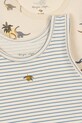 Chłopiec Konges Sløjd top dziecięcy BASIC 2 PACK TANKTOP GOTS 2-pack KS103697.9BYA beżowy