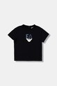 Emporio Armani t-shirt bawełniany niemowlęcy 3-pack EB000823.AF14503 granatowy AW25