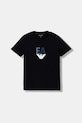 Emporio Armani t-shirt bawełniany dziecięcy 3-pack EB000832.AF14503 granatowy AW25