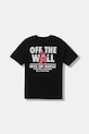 Παιδικό βαμβακερό μπλουζάκι Vans Brick and Mortar SS στάμπα μαύρο VN000PY6BLK1