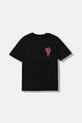 Vans t-shirt bawełniany dziecięcy Brick and Mortar SS VN000PY6BLK1 czarny AW25