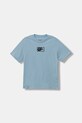 Vans t-shirt bawełniany dziecięcy BY BLOCKED BOX SS TEE aplikacja niebieski VN000RBCEML1
