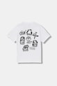 Vans t-shirt bawełniany dziecięcy Classified Essential SS nadruk biały VN000RDKWHT1