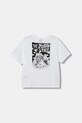 Παιδικό βαμβακερό μπλουζάκι The North Face B SPORTS OVERSIZED POCKET SS TEE - GRAPH NF0A8EAKFN41 λευκό AW25