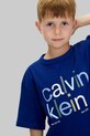 Chłopiec Calvin Klein Jeans t-shirt bawełniany dziecięcy IB0IB02578.128.170.9BYA granatowy