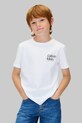 Дитяча бавовняна футболка Calvin Klein Jeans бавовна білий IB0IB02579.104.116.9BYA