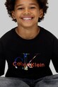 Детская хлопковая футболка Calvin Klein Jeans IB0IB02581.9BYA чёрный