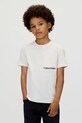 Calvin Klein Jeans t-shirt bawełniany dziecięcy nadruk biały IB0IB02588.9BYA