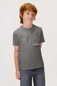 Детская хлопковая футболка Calvin Klein Jeans хлопок серый IB0IB02588.9BYA