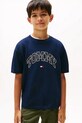 Детская хлопковая футболка Tommy Hilfiger хлопок тёмно-синий KB0KB09939.128.176.9BYA