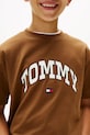 Мальчик Детская хлопковая футболка Tommy Hilfiger KB0KB09939.128.176.9BYA коричневый