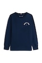 Tommy Hilfiger longsleeve bawełniany dziecięcy KB0KB09940.9BYA granatowy AW25