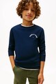 Chłopiec Tommy Hilfiger longsleeve bawełniany dziecięcy KB0KB09940.9BYA granatowy