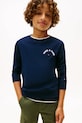 Chłopiec Tommy Hilfiger longsleeve bawełniany dziecięcy KB0KB09940.9BYA granatowy