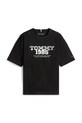 Παιδικό βαμβακερό μπλουζάκι Tommy Hilfiger KB0KB10087.128.176.9BYA μαύρο AW25