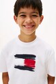 Chłopiec Tommy Hilfiger t-shirt bawełniany dziecięcy KB0KB10111.116.122.9BYA biały