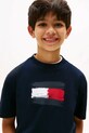 Chłopiec Tommy Hilfiger t-shirt bawełniany dziecięcy KB0KB10111.116.122.9BYA granatowy