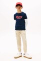 Детская хлопковая футболка Tommy Hilfiger тёмно-синий KB0KB10118.104.122.9BYA