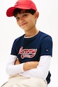 Хлопчик Дитяча бавовняна футболка Tommy Hilfiger KB0KB10118.128.176.9BYA темно-синій