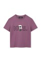 Karl Lagerfeld t-shirt bawełniany dziecięcy Z30956.86.108 fioletowy AW25