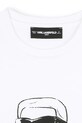 Παιδικό βαμβακερό μπλουζάκι Karl Lagerfeld λευκό Z30957.114.150