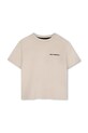 Karl Lagerfeld t-shirt bawełniany dziecięcy nadruk beżowy Z30964.114.150
