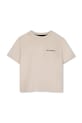 Karl Lagerfeld t-shirt bawełniany dziecięcy nadruk beżowy Z30964.162.174