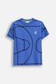 Coccodrillo t-shirt bawełniany dziecięcy ZC5143202ABJ niebieski AW25
