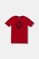 Guess t-shirt bawełniany dziecięcy nadruk czerwony L5BI00.I3Z14.9BYA