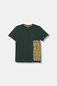 Guess t-shirt bawełniany dziecięcy nadruk zielony L5BI18.I3Z14.9BYA