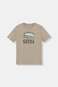 Guess t-shirt bawełniany dziecięcy nadruk beżowy L5BI24.I3Z14.9BYA