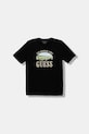 Guess tricou de bumbac pentru copii print negru L5BI24.I3Z14.9BYA