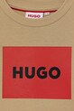 Хлопчик Дитяча бавовняна футболка HUGO G00572.102.108 бежевий
