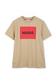HUGO tricou de bumbac pentru copii print bej G00572.162.174
