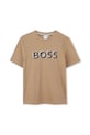 BOSS t-shirt bawełniany dziecięcy bawełna brązowy J52360.114.150
