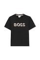 BOSS t-shirt bawełniany dziecięcy bawełna czarny J52360.114.150