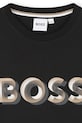 Chłopiec BOSS t-shirt bawełniany dziecięcy J52360.114.150 czarny
