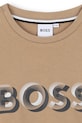 Chłopiec BOSS t-shirt bawełniany J52360.162.174 brązowy